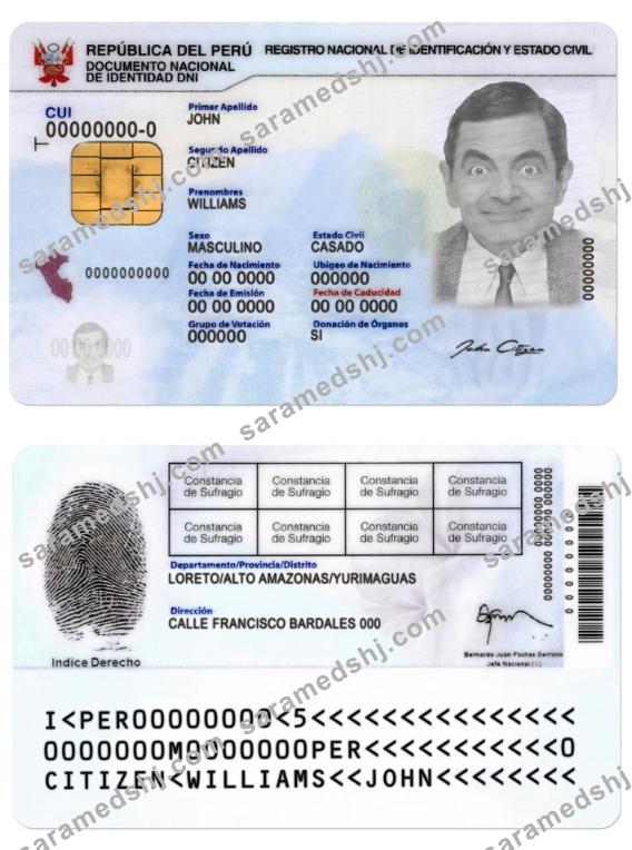 Peru identity card